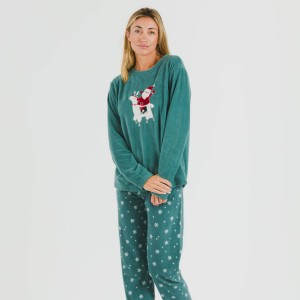 Pigiama pile polare Elf verde veronese 2