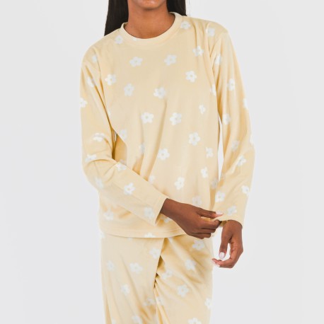 Pigiama velluto Dula crema