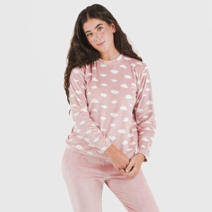 Pigiama velluto Nubecita rosa chiaro 2