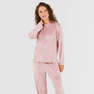 Pigiama velluto Lolenda malva rosa 2