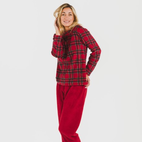 Pigiama pile coral Nicolas rosso
