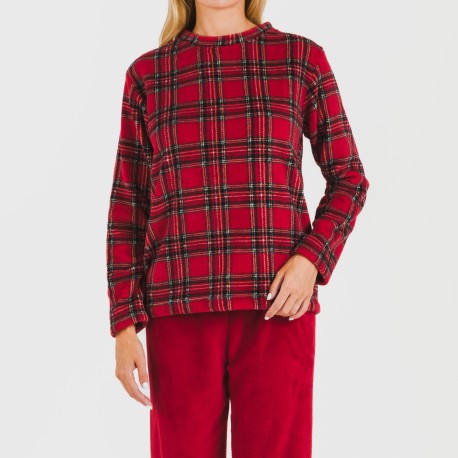 Pigiama pile coral Nicolas rosso