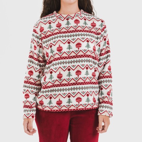 Pigiama pile coral Joshie bordeaux