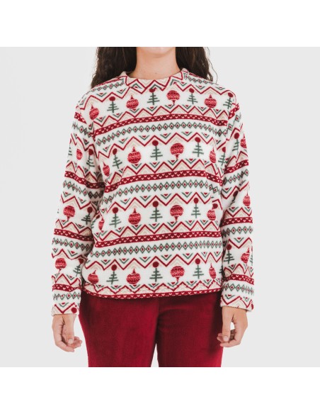 Pigiama pile coral Joshie bordeaux