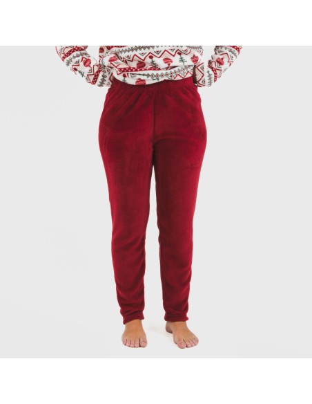 Pigiama pile coral Joshie bordeaux