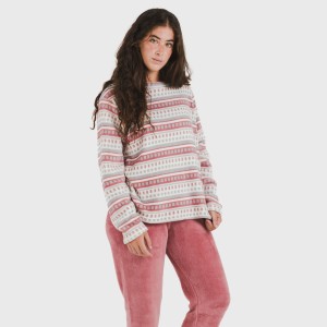 Pigiama pile coral Giulia malva rosa 2