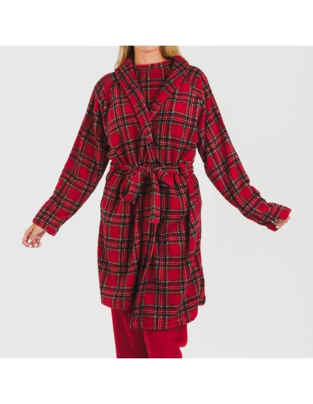 Vestaglia pile coral Nicolas rosso