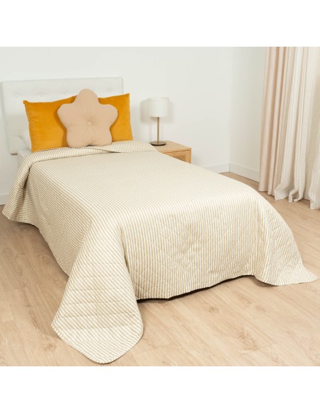 Copriletto bouti Lista Kodac sabbia