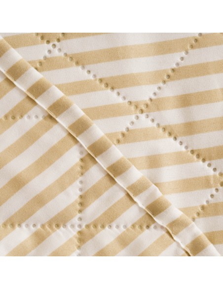 Copriletto bouti Lista Kodac sabbia