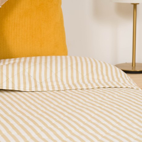 Copriletto bouti Lista Kodac sabbia