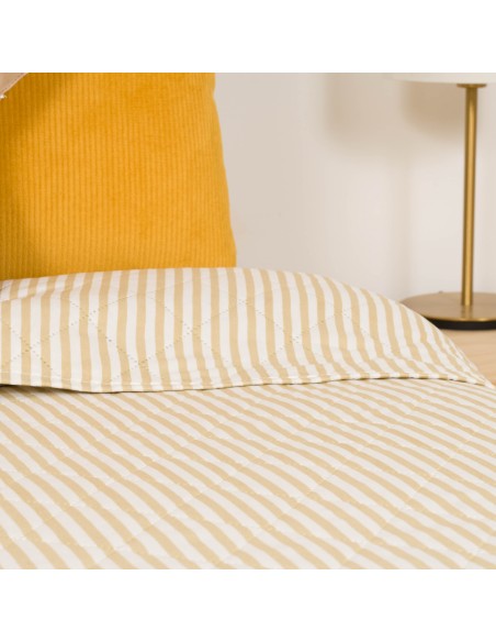 Copriletto bouti Lista Kodac sabbia