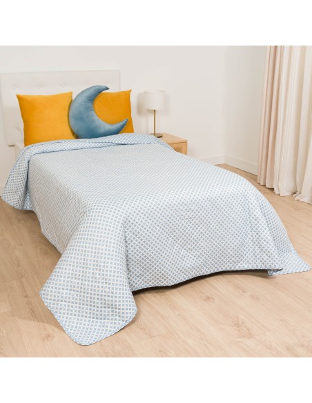 Copriletto bouti Ohio indaco