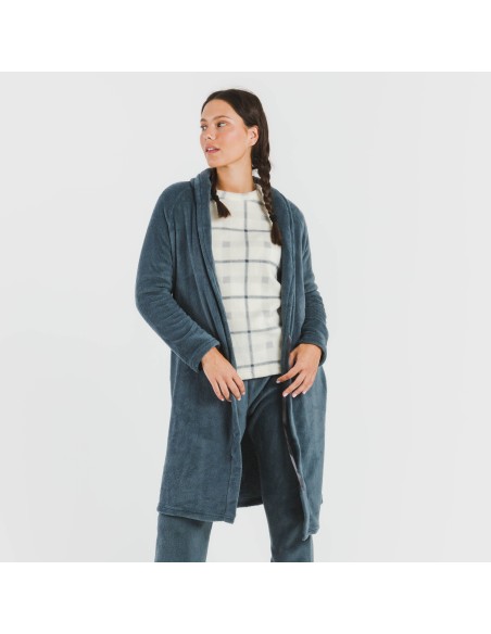 Vestaglia pile coral tinta unita