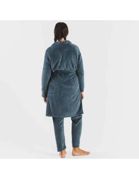 Vestaglia pile coral tinta unita