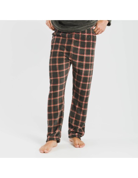 Pigiama pile coral uomo Cuadro Nelby verde militare