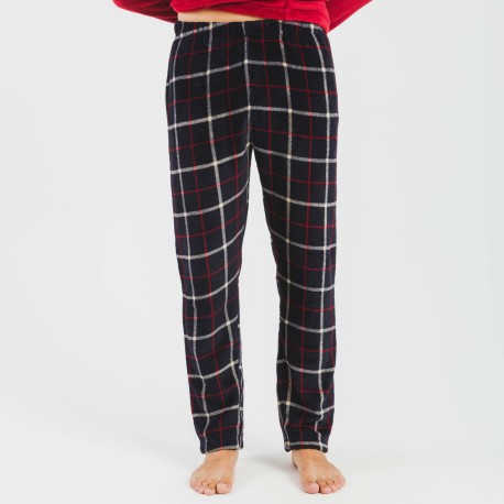 Pigiama pile coral uomo Cuadro Gaston bordeaux