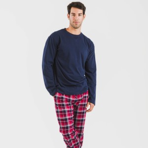 Pigiama uomo flanella Cocoro blu navy 2