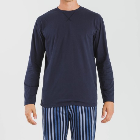 Pigiama uomo flanella Raya Vinicius blu