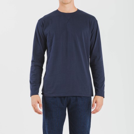 Pigiama uomo flanella Raya Derek blu navy