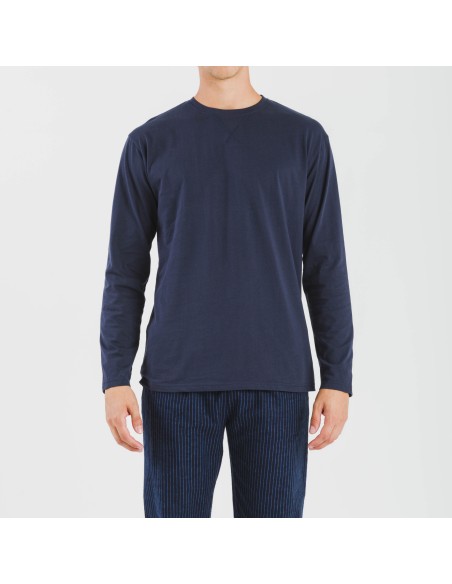 Pigiama uomo flanella Raya Derek blu navy