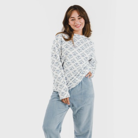 Pigiama pile coral Etea indaco