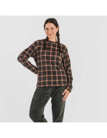 Pigiama pile coral Cuadro Nelby verde militare