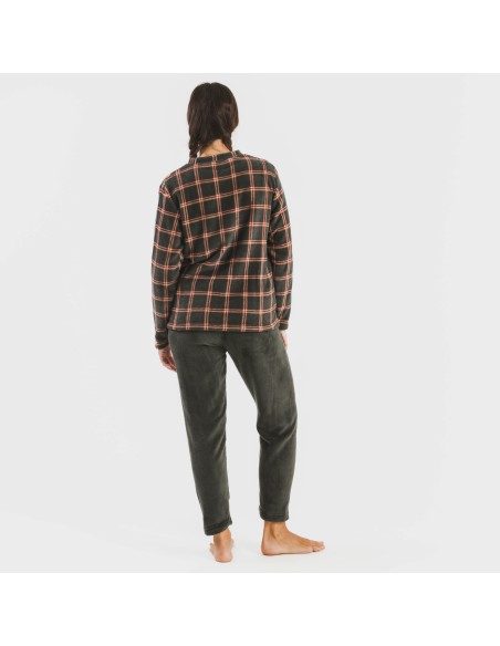 Pigiama pile coral Cuadro Nelby verde militare