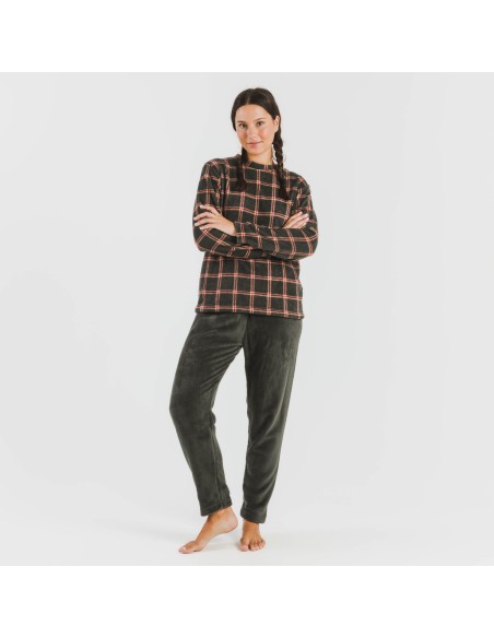 Pigiama pile coral Cuadro Nelby verde militare