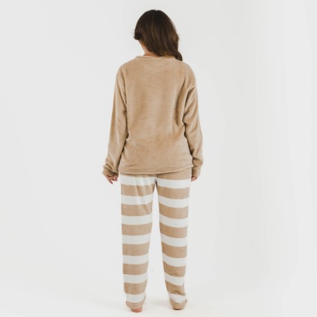 Pigiama pile coral Raya Vinia sabbia