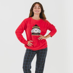 Pigiama pile polare Eiko rosso 2