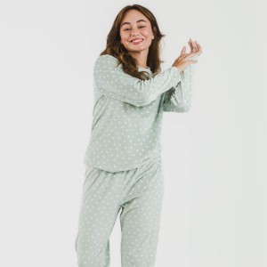 Pigiama velluto Natalie verde tiffany 2