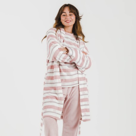 Vestaglia pile coral Raya Wilma rosa