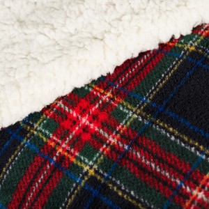Coperta velluto sherpa Cuadro Jairo blu navy 2