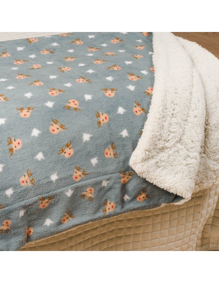 Coperta velluto sherpa Tatini verde tiffany Coperta velluto sherpa Tatini verde tiffany