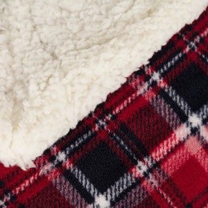 Coperta velluto sherpa Cocoro blu navy 2