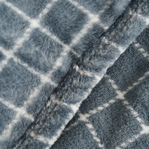 Coperta pile coral Cuadro Pruden blu intenso 2