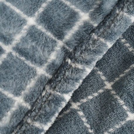 Coperta pile coral Cuadro Pruden blu intenso