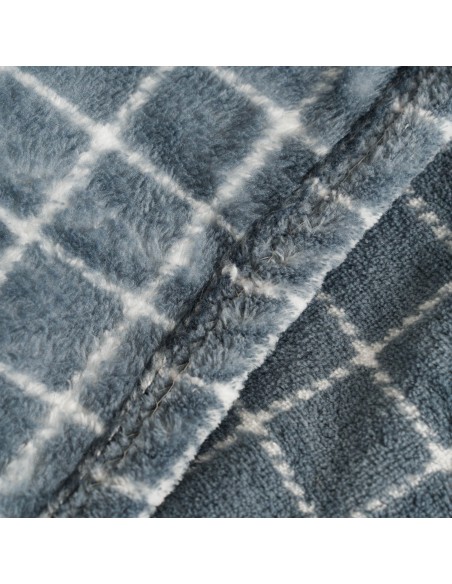 Coperta pile coral Cuadro Pruden blu intenso Coperta pile coral Cuadro Pruden blu intenso