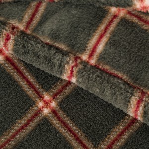 Coperta pile coral Cuadro Nelby verde militare 2