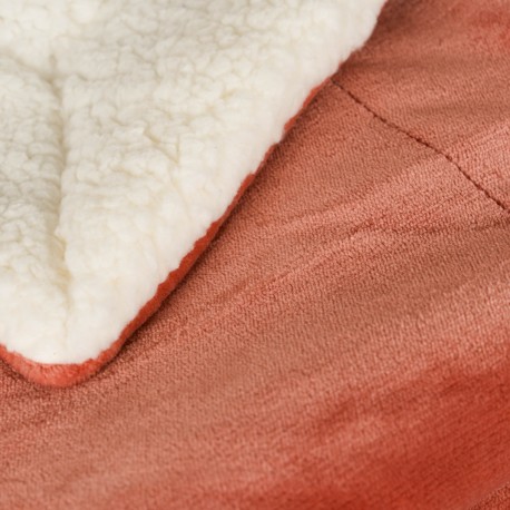 Coperta velvet sherpa tinta unita