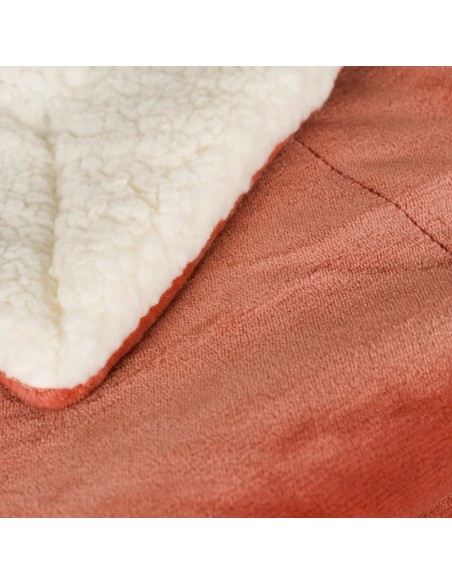 Coperta velvet sherpa tinta unita