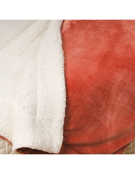 Coperta velvet sherpa tinta unita