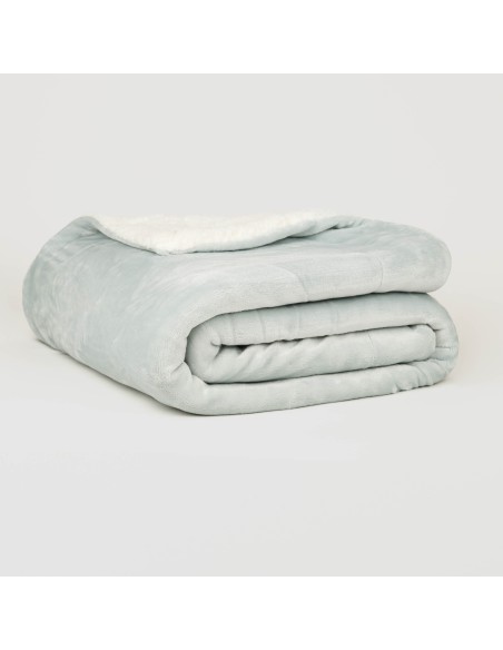 Coperta velvet sherpa tinta unita