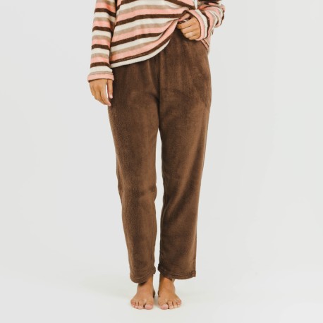 Pigiama pile coral Raya Norma cioccolato