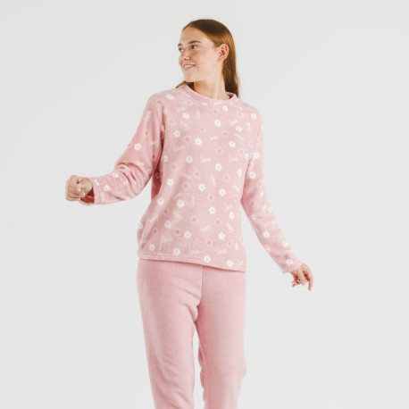 Pigiama pile coral Vickie rosa chiaro