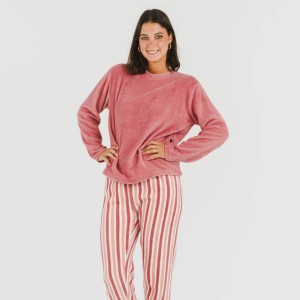 Pigiama pile coral Raya Brooke rosa 2