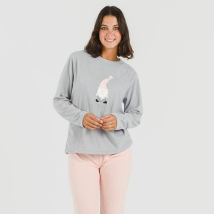 Pigiama pile polare Gnome rosa 2