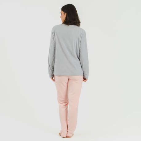 Pigiama pile polare Gnome rosa