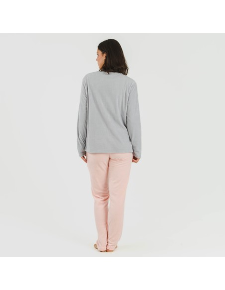 Pigiama pile polare Gnome rosa