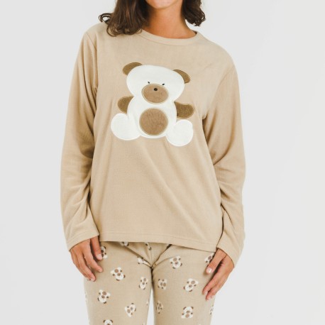 Pigiama pile polare Mimoso grigio topo